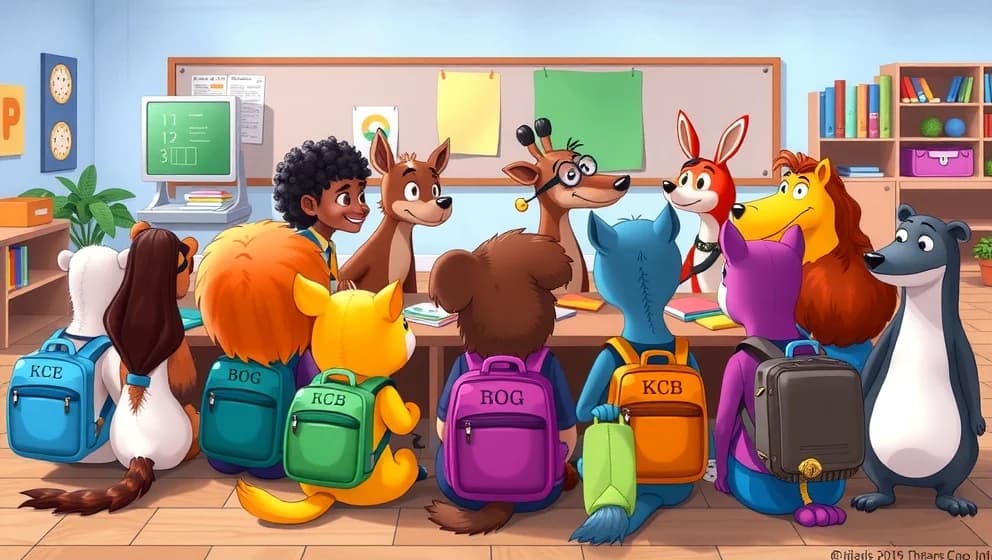 Djuren på djuris börjar skolan