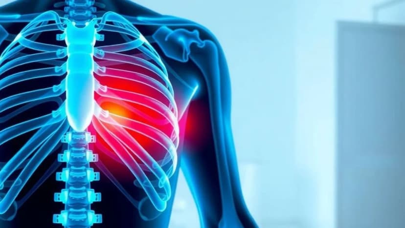 Ont på vänster sida av magen under revben